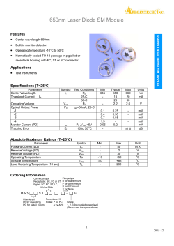 650nm Laser Diode SM Module