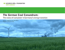 The German Coal Conundrum - Heinrich B&ouml;ll Stiftung North America