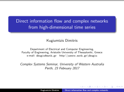 Direct information flow and complex networks from high