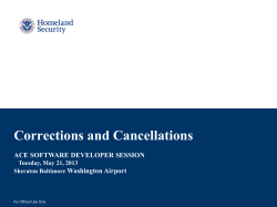 Corrections and Cancellations