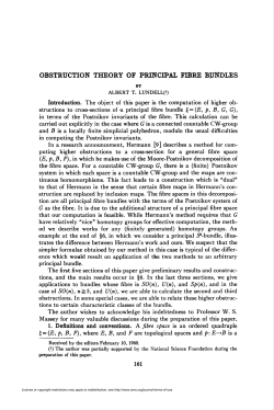OBSTRUCTION THEORY OF PRINCIPAL FIBRE BUNDLES