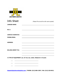 Please fill out and fax with carrier packet
