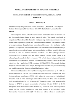 MODELLING OF INCREASED CO2 IMPACT ON MAIZE YIELD