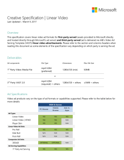 Microsoft - Creative Specification