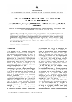 the changes of carbon dioxide concentration in a cinema auditorium
