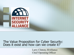 The Value Proposition for Cyber Security
