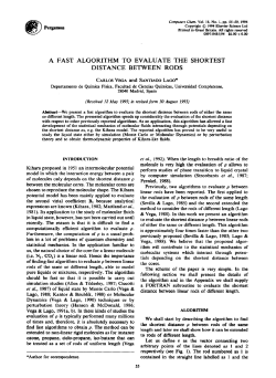 a fast algorithm to evaluate the shortest distance