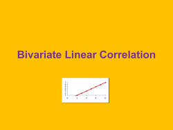 Bivariate Linear Correlation