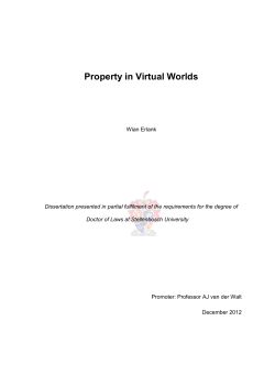 Property in Virtual Worlds