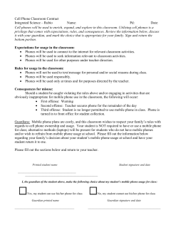 Cell Phone Classroom Contract Integrated Science &ndash; Rubio Name