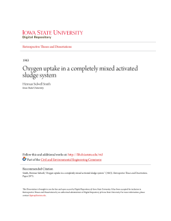 Oxygen uptake in a completely mixed activated sludge system