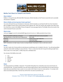 Malibu Fact Sheet - Malibu Club