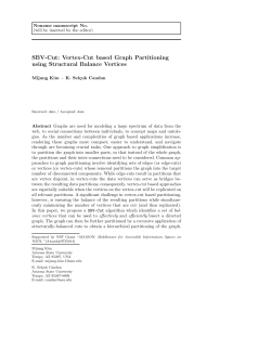 SBV-Cut: Vertex-Cut based Graph Partitioning using Structural