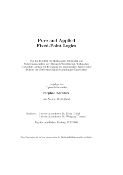 Pure and Applied Fixed-Point Logics