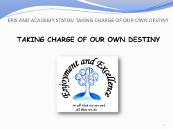 taking charge of our own destiny