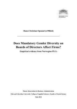 Does Mandatory Gender Diversity on Boards of Directors Affect Firms?