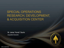 special operations research, development