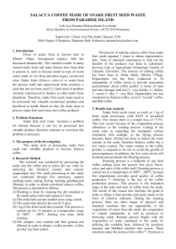 salacca coffee made of snake fruit seed waste from paradise