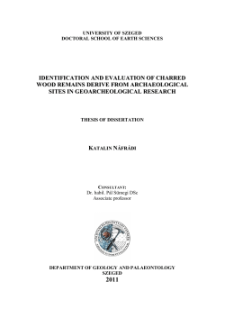 identification and evaluation of charred wood remains