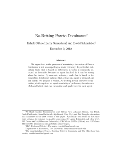 No-Betting Pareto Dominance*
