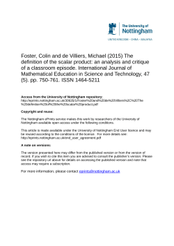 Teaching mathematical definitions: The example of the scalar product