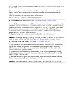 Eight e-learning &ldquo;sites/portal&rdquo; were reviewed briefly with the