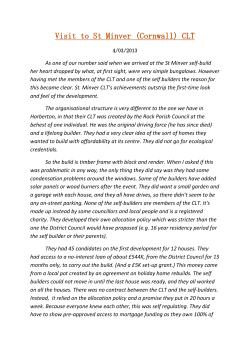 Harberton CLT visit to St Minver CLT