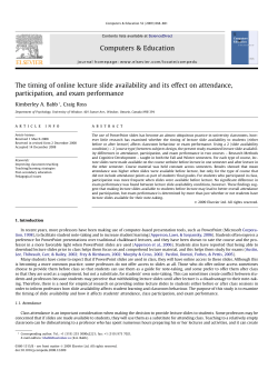 The timing of online lecture slide availability and its effect on