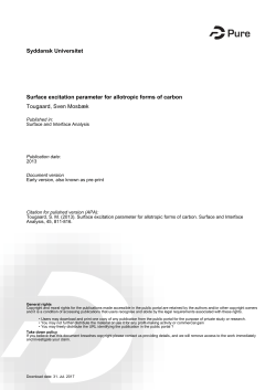 Syddansk Universitet Surface excitation parameter for allotropic