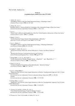 Andrzej Leś - Quantum Chemistry Laboratory