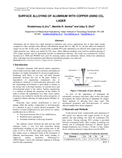 surface alloying of aluminum with copper using co2