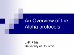 An Overview of the ALOHA network protocols