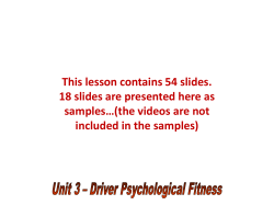 Part two - Drivers Edge samples Drivers Edge samples