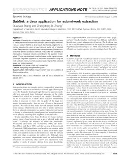 SubNet: a Java application for subnetwork extraction