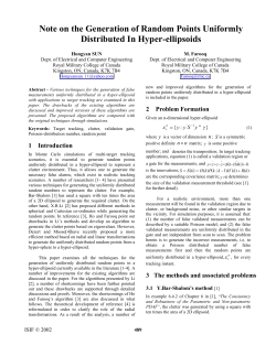 Note on the Generation of Random Points Uniformly Distributed In