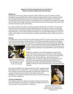 Adoption of Protective Equipment for Use Inside 242