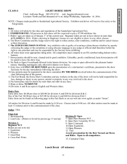 Light Horse Show - Sunderland Fall Fair