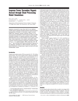 Isoprene Forms Secondary Organic Aerosol through Cloud Processing