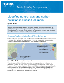 Liquefied natural gas and carbon pollution in