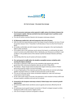 the project key message