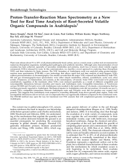 Proton-Transfer-Reaction Mass Spectrometry as