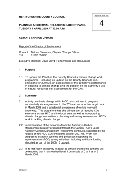 climate change update - Hertfordshire County Council