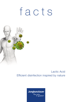 Lactic Acid Efficient disinfection inspired by nature