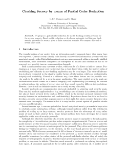 Checking Secrecy by means of Partial Order Reduction