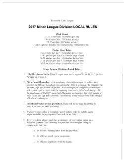 2017 BLL Minor League Local Rules