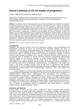 Grave`s disease in 32-34 weeks of pregnancy