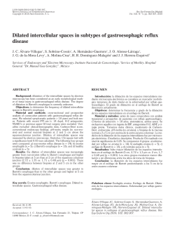 Dilataci&oacute;n de los espacios intercelulares en los subtipos de la