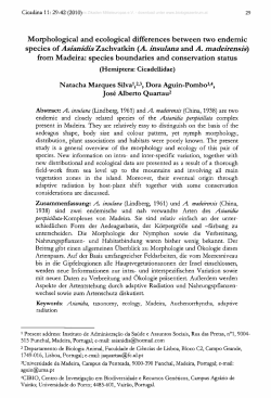 Morphological and ecological differences between two