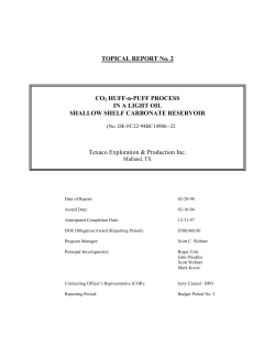 CO2 Huff-n-Puff Process in a Light Oil Shallow Shelf