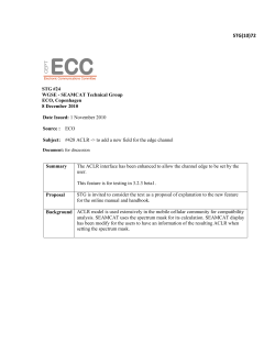 Implementation of Cognitive Radio in SEAMCAT